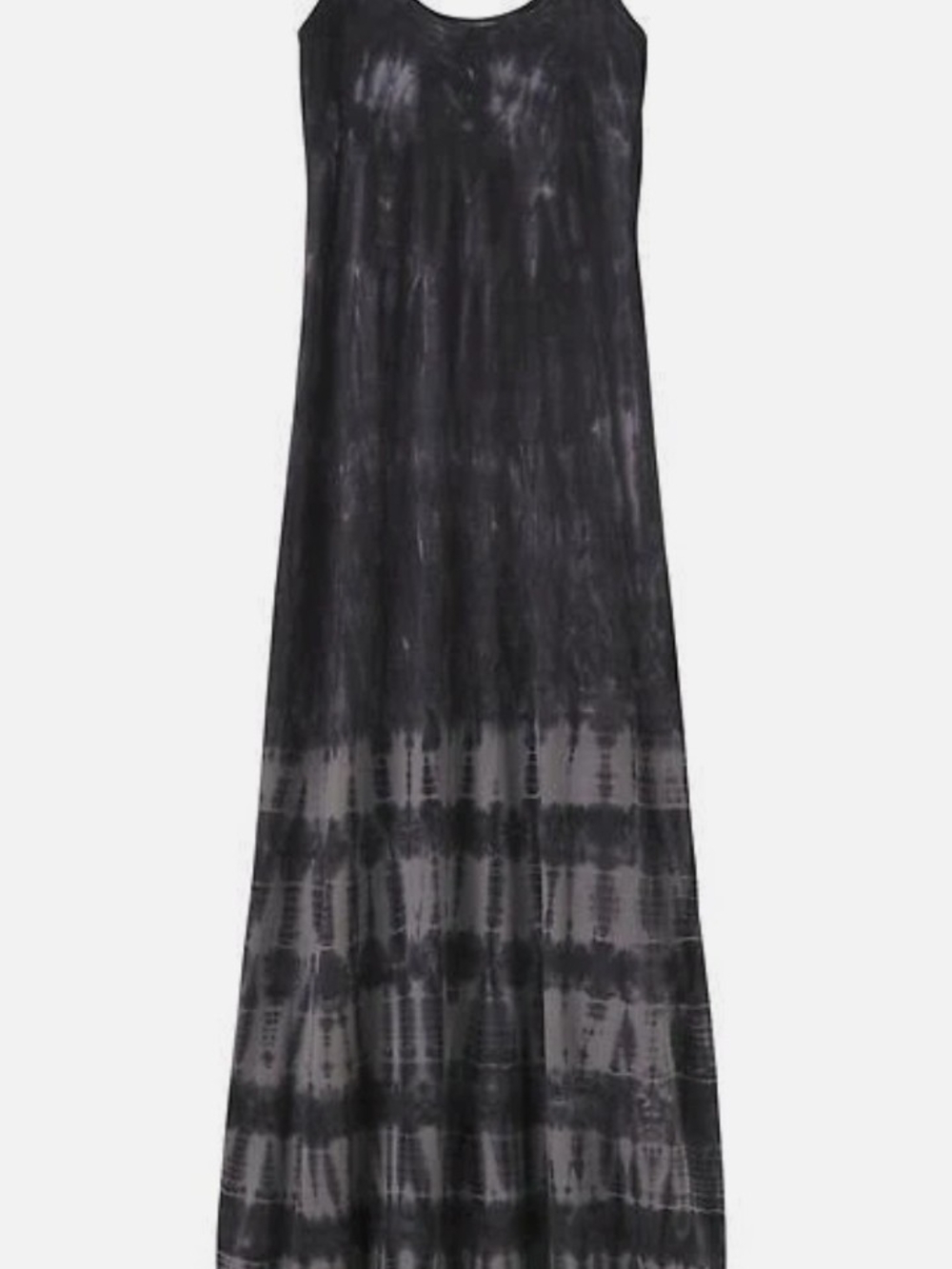 Athleta Black Tie-Dye Sleeveless Maxi Dress